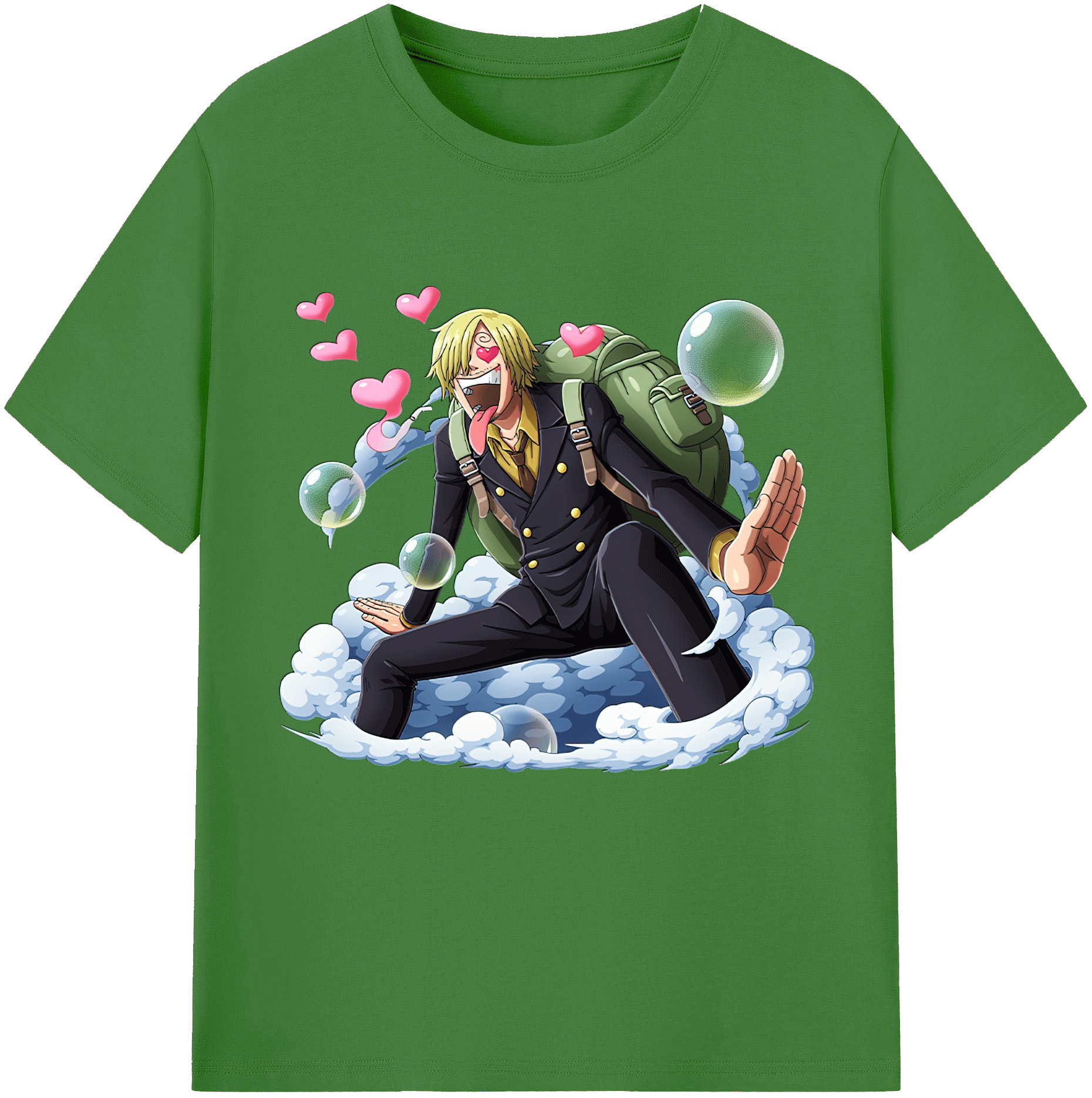 （画像用） ワンピース サンジ ONE PIECE Sanji レディースカジュアルプリントTシャツ（綿100％）